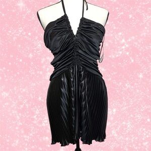 NWT Dreamgirl Black Ruched Dress